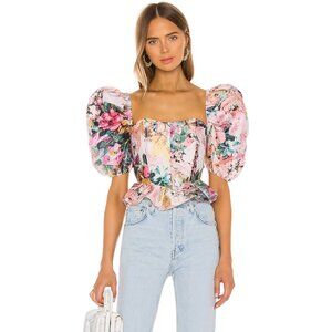 HEMANT AND NANDITA Puff Sleeve Aroha Top - XS